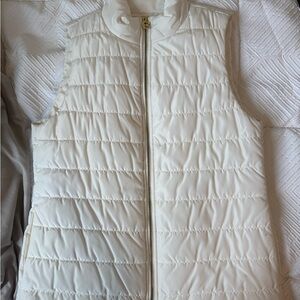 Michael Kors White Quilted Puffer Vest